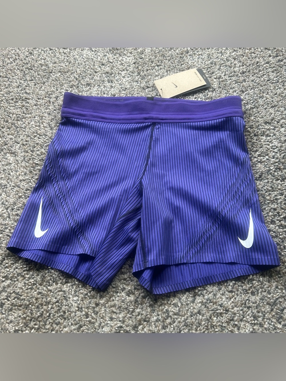 Nike Dri-Fit ADV Womens Running Shorts Purple Size Medium FN3271-510